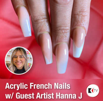 French Chevron Acrylic Nail Demo